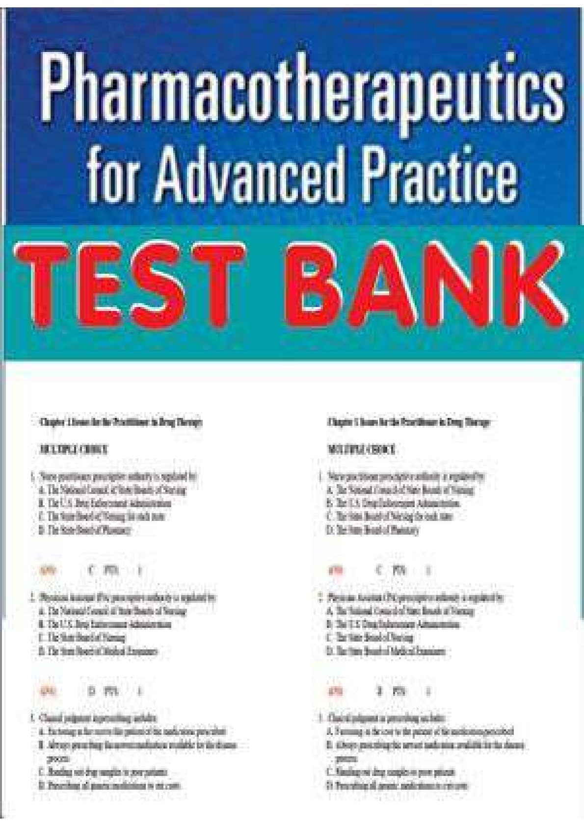 Preview image for TEST BANK for Pharmacotherapeutics for Advanced Practice 4 Ed By Thomas-Edwards